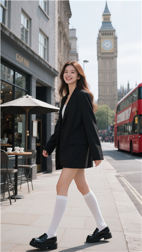 亚洲美女欧美街头时尚街拍图片